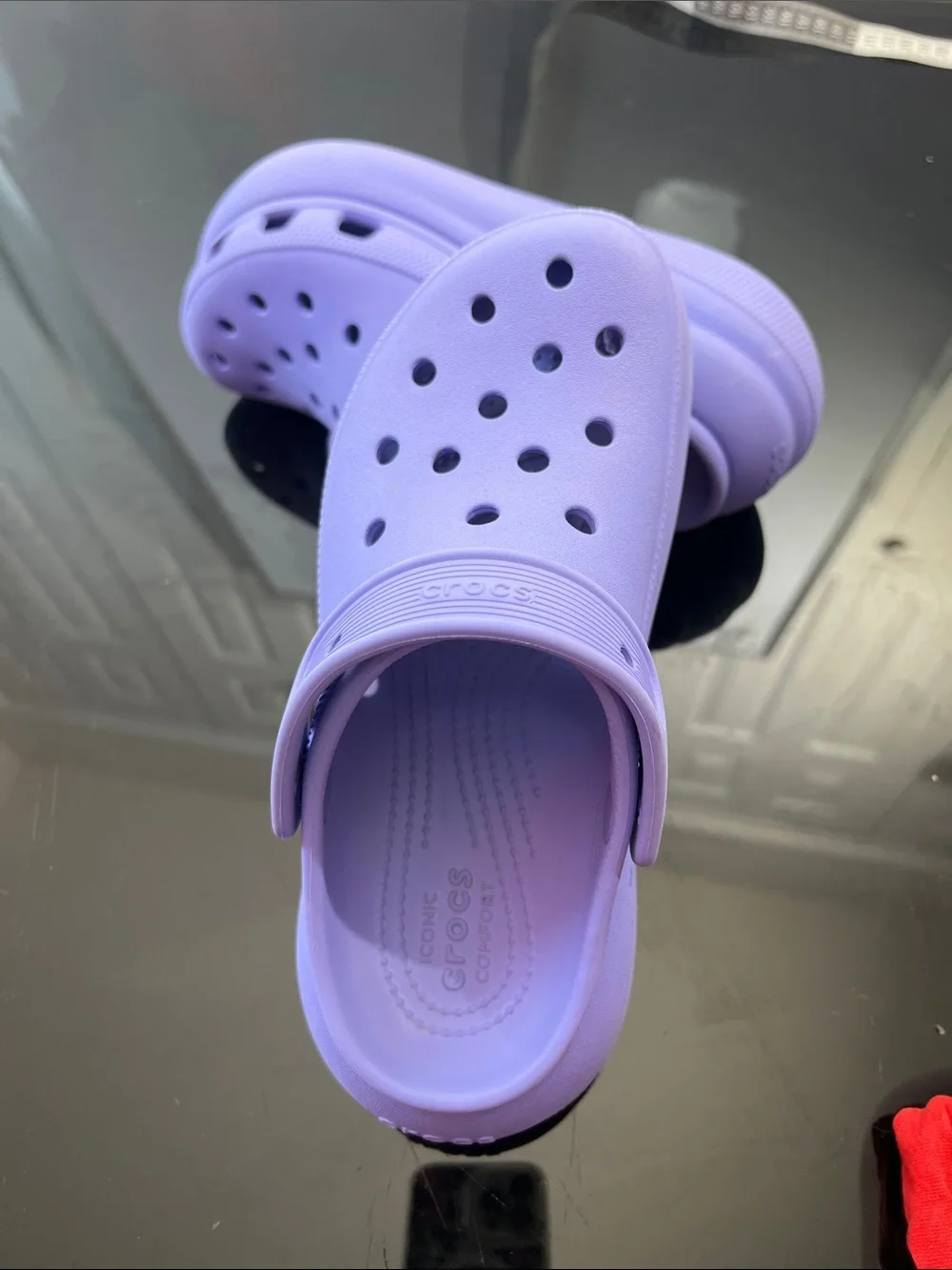 CROCS WOMEN Lavender Platform Clog Sandals